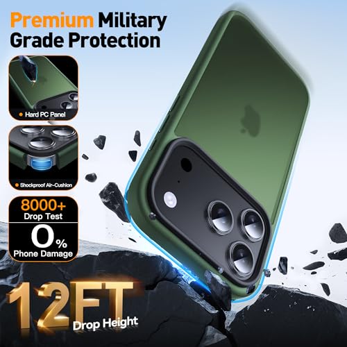 Coque iPhone 17 Pro Max silicone souple vert mat rechargeable sans fil - 5
