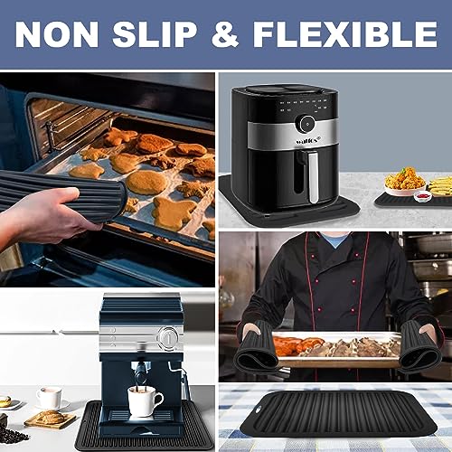 Image of Walfos Large Silicone Trivet 16x12 Inch, Trivets for Hot Pots and Pans, Heat Resistant Pot Holders Hot Pads for Kitchen Quartz Countertops, Hot Dishes