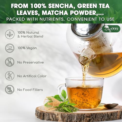 Image of TOG999, Premium Matcha Green Tea Bags | 120 Count | Blend of Sencha, Green Tea, Spearmint & Orange Slices - Refreshing Flavor, Naturally Vibrant, No Gluten. Vegan.