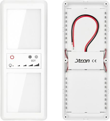 Miniatura 4 de Jtron Luces interiores de doble LED para autocaravana, 12 V CC con interruptor de pantalla táctil de iluminación de 5 modelos, repuesto interior de