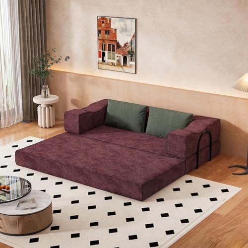 Sofá cama convertible con espuma viscoelástica para uso en varias habitaciones