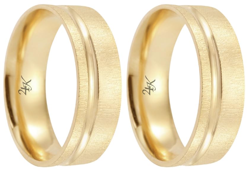 Par de Alian&ccedil;as Exclusivas 19 em Ouro 18k