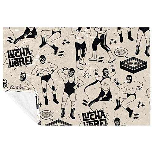 Couverture douce et chaude Lucha Libre 150x100 cm finitions premium - 2