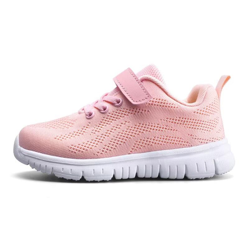 Zonkacen Boy's Girl's Non Slip Comfortable Solid Trend Wlaking Shoes for Spring Autumn Travel Athletic Mountain Hiking Cycling Vacation Pink Little Kid 13