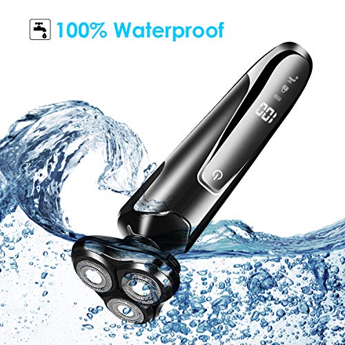 Elétrico Barbeador para homens 4-em-1, barbear de barbear rotativo, aparador de pelos do nariz, cort