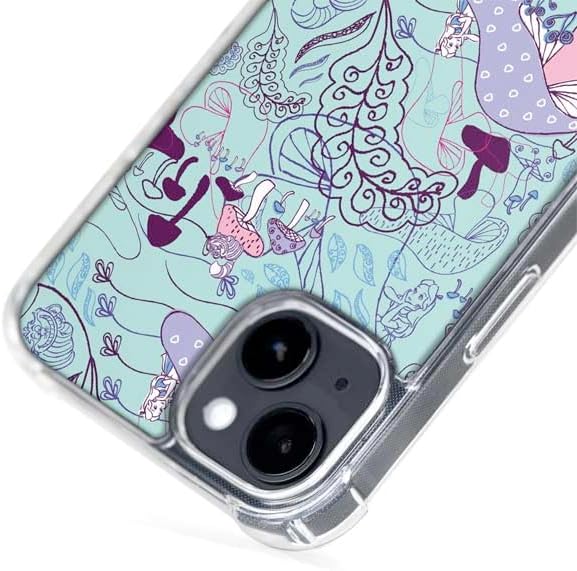 Skinit Phone Case Compatible with MagSafe iPhone 13 - Officially Licensed Disney Alice in Wonderland (Animated) Mushrooms Print Pattern Design