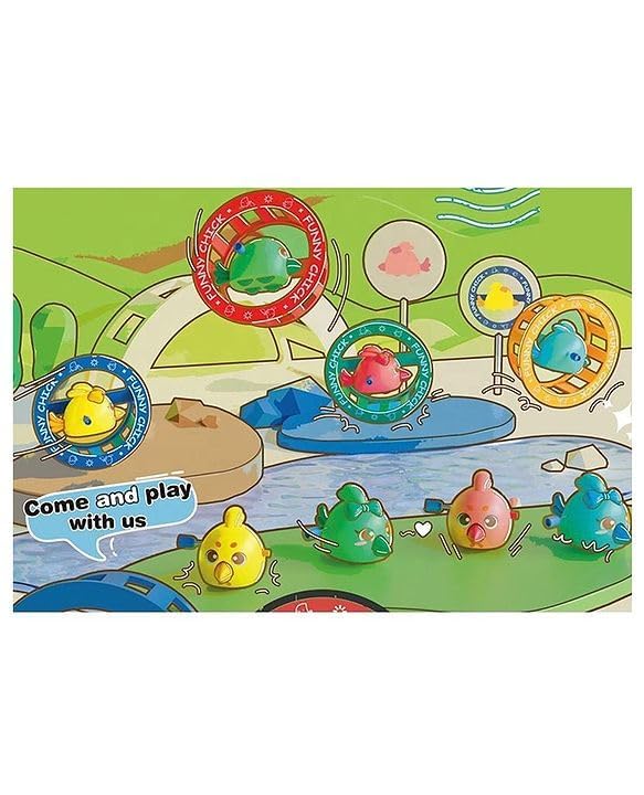 Image of Funny Chick Running Toy for Kids, Wind-Up Walking Chick with Wheel, Cute Cartoon Funny Toy, Windup Crawling & Rolling Fun Toy Gift for Boys Girls Toddlers (Multicolor)