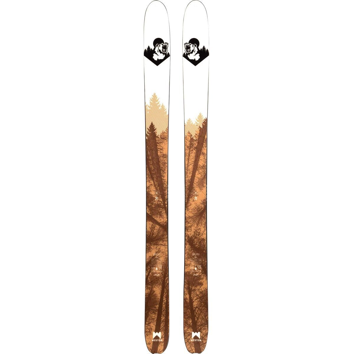 Weston Grizzly Carbon Powder Snow Freeride Tapered Directional Ultralight Ski 2023 - 176