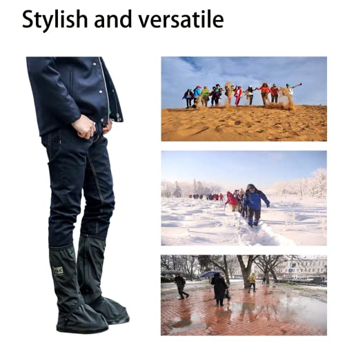 Tachitali Waterproof Rain Boot Shoe Covers With Reflector Men Women Rain Gear Reusable & Foldable Rain Boot Shoe Covers With Zipper, Non-Slip (Xl) #TOP6