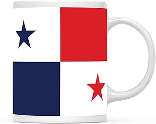 Andaz Press 11oz. Country Flag Coffee Mug Gift, Panama, 1-Pack, Olympics Party World Cup Soccer Fútbol Football Fan Gifts for Him or Her