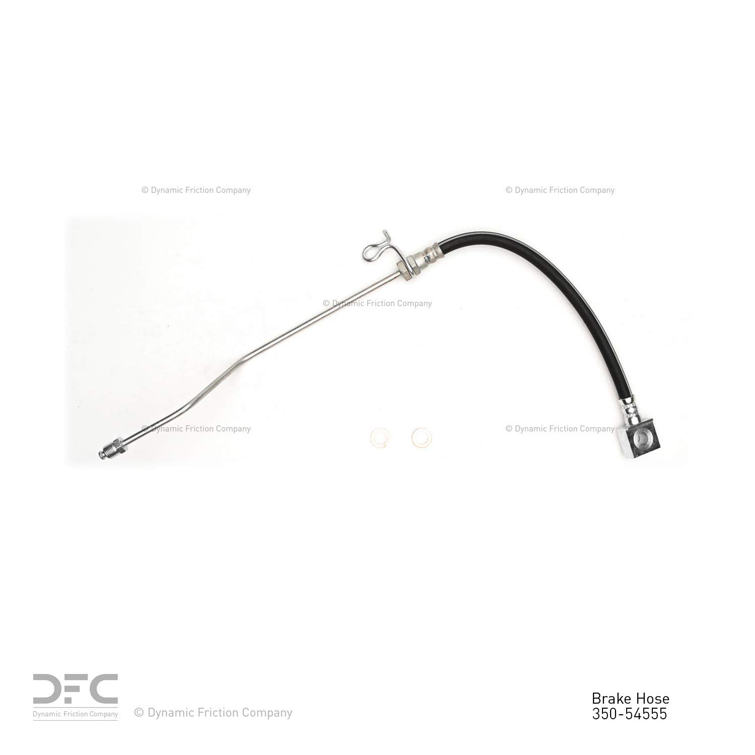 Dynamic Friction CompanyRear Lower Left Brake Line Hose 350-54555 For 2004-2008 Ford F-150, 2006 Lincoln Mark LT