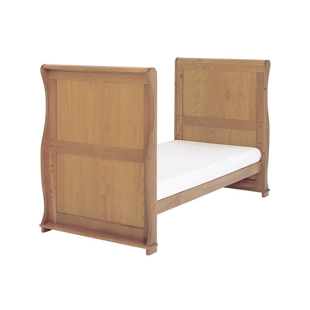 oak sleigh cot bed