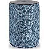 WhiteForest パラコード テントロープ 4mm 100m 耐荷重240kg 9芯 ボビン巻 多機能 防水 耐摩耗性 結びやすい タープロープ ガイロープ 登山 設営 キャンプ用品 キャンプ テント タープ アウトドア用 (紫青格) [並行輸入品]