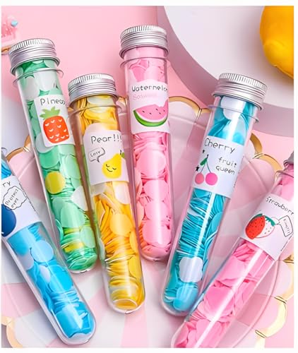 Image of YBN 2pc Disposable Paper Soap Tube, Mixed Fragrance Soap Sheets, Flower Design, Compact and Portable Foaming Hand Wash, Gentle on All Skin Types, Dissolves Easily, Hygienic and Travel-Friendly