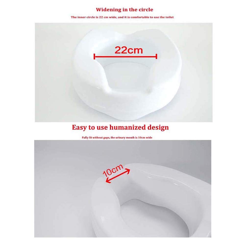 Rialzo per Sedile WC rialzato - Rialzo per Sedile WC rialzato con Morsetto Medico, Rialzo per Sedile WC con Serratura di Sicurezza, per Anziani, Donne Incinte, disabili,B 6CM