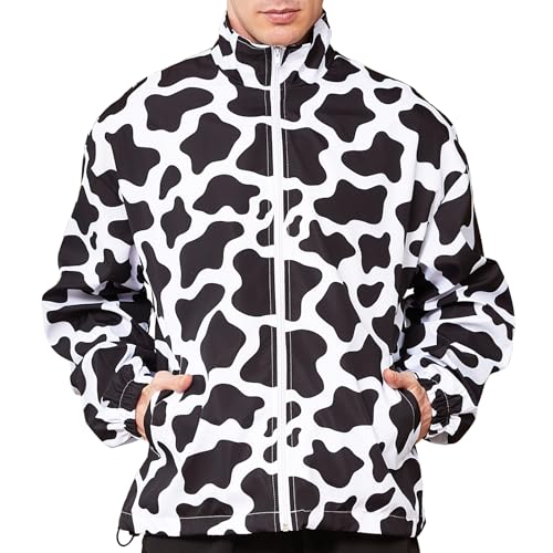 Mens Cow Casual Jackets Lightweight Fashion Sportswear Retro Windbreaker3