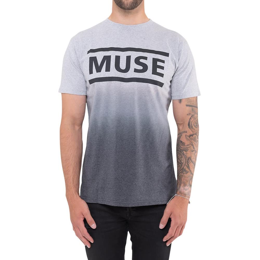 Muse T Shirt Band Logo Official Unisex Dip Dye White XXL