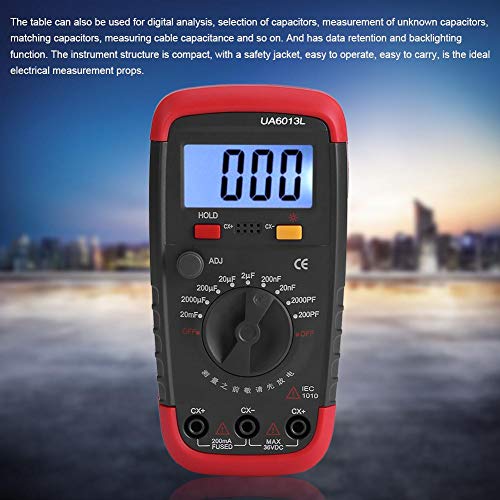 A sixx Capacitor Tester, Capacitance Meter, Portable Capacimeter, LCD Digital for Measuring for Test