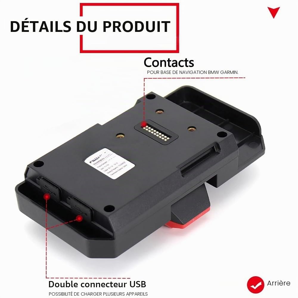 Support de navigation sans fil pour téléphone portable GPS moto BMW R1300GS R1200GS ADV R1250GS CRF1000L S1000XR F900R F900XR F850GS F800GS F750GS F700GS Accessoires de moto