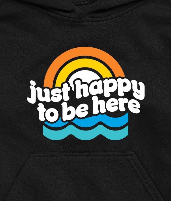 Instant Message - Just Happy To Be Here - Toddler and Youth Pullover Fleece Hoodie3