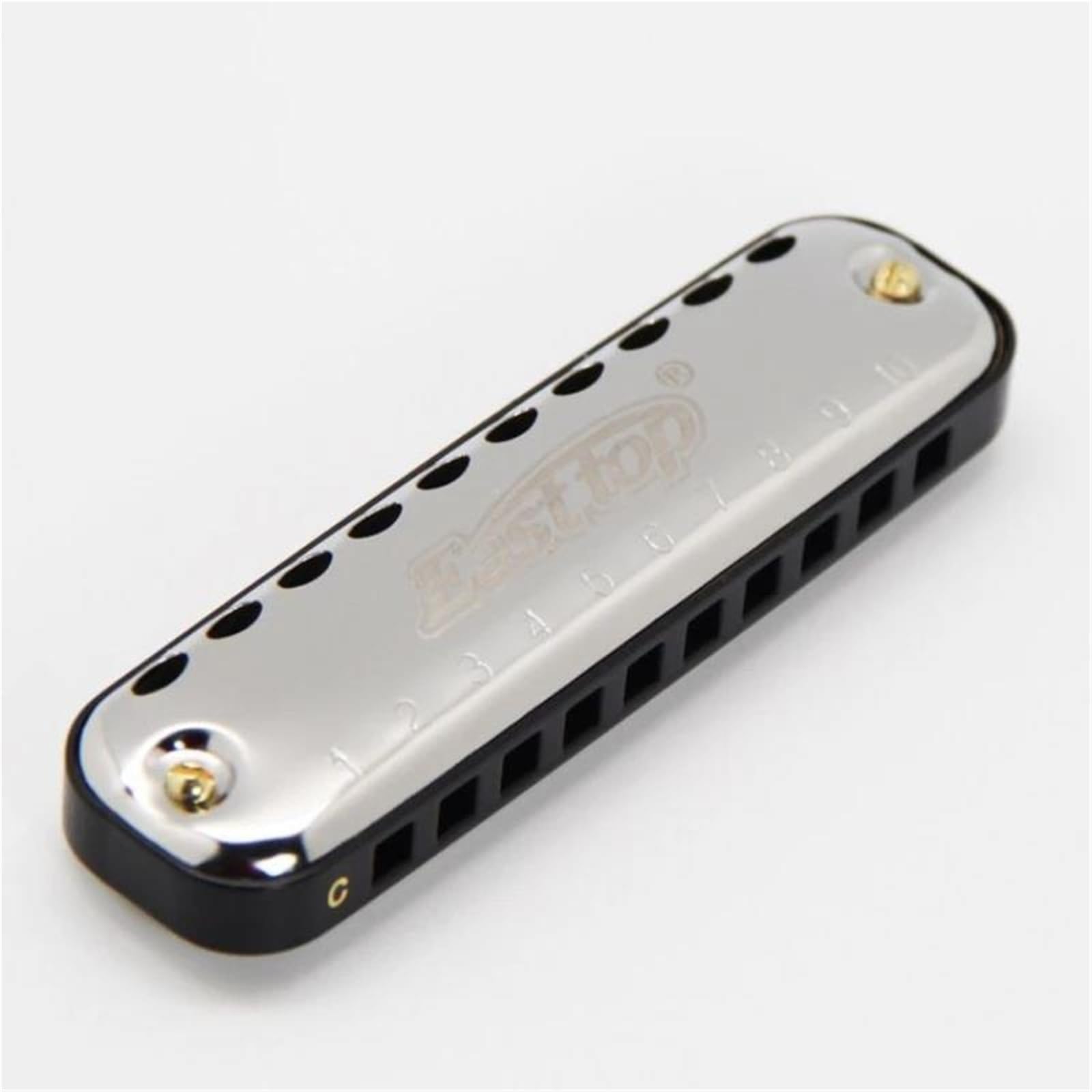 Harmonica Diatonique Double Trémolo En Do Pour Clé(Black)