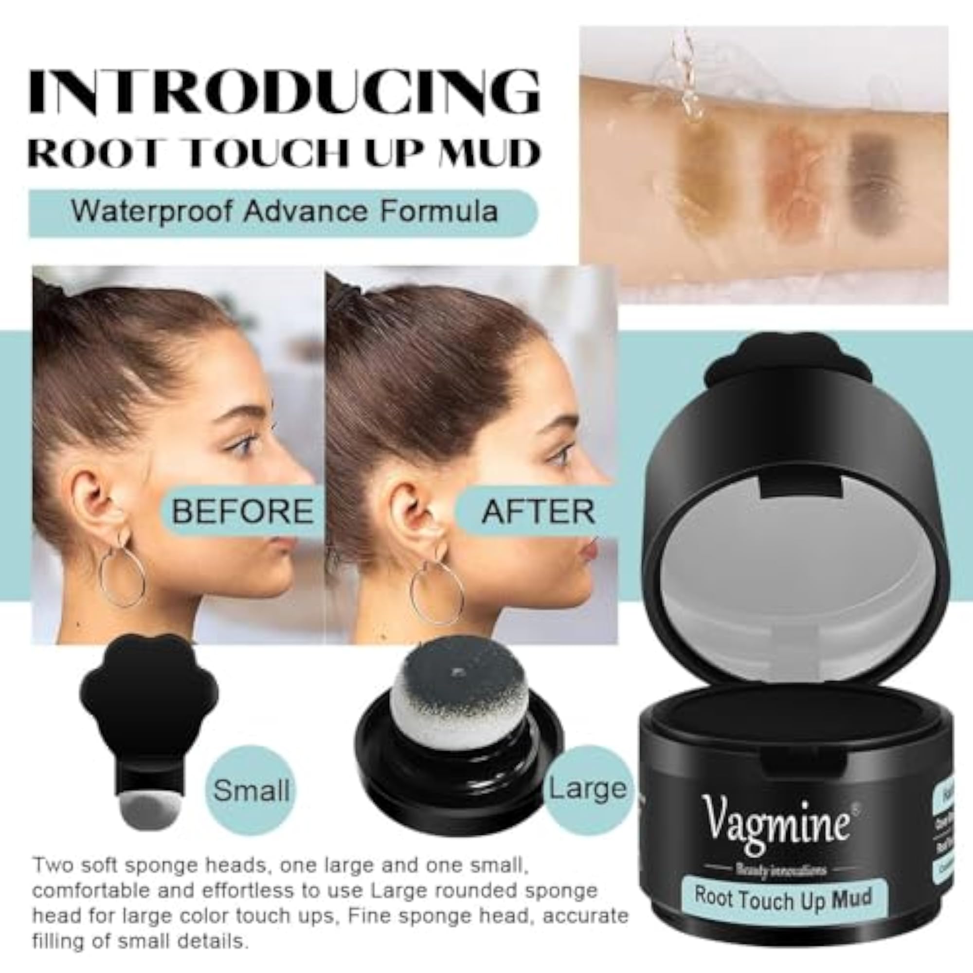 8G Root Touch-Up Mud Hairline Concealer for Men & Women