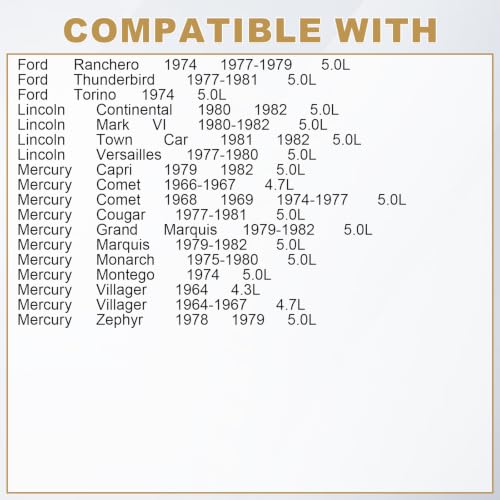 Image of Partsflow Full Engine Gasket Set Compatible with 1963-1982 Ford 260 289 302 V8 4.3L 4.7L 5.0L, 260-1125