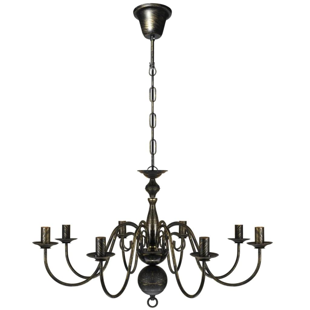 vidaXL Kronleuchter Metall Antik 8-flammig Pendelleuchte Deckenlampe Lüster