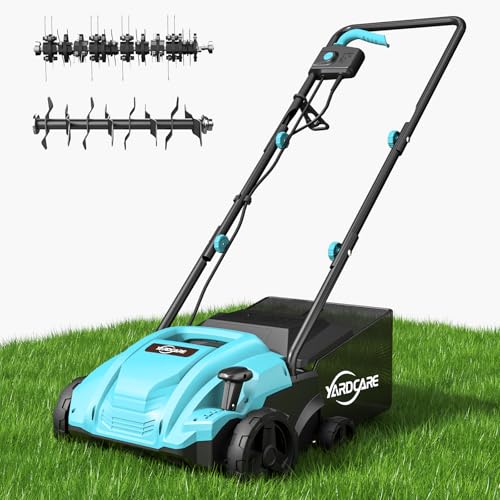 2026 13Inch 2-in-1 Electric Dethatcher & Scarifier, Adjustable Depth, Powerful Motor for Healthier...