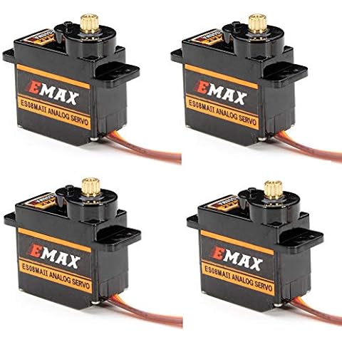 EMAX ES08MA II 12g Mini Metal Gear Analog Servo for RC Model (Pack of 4) Cover