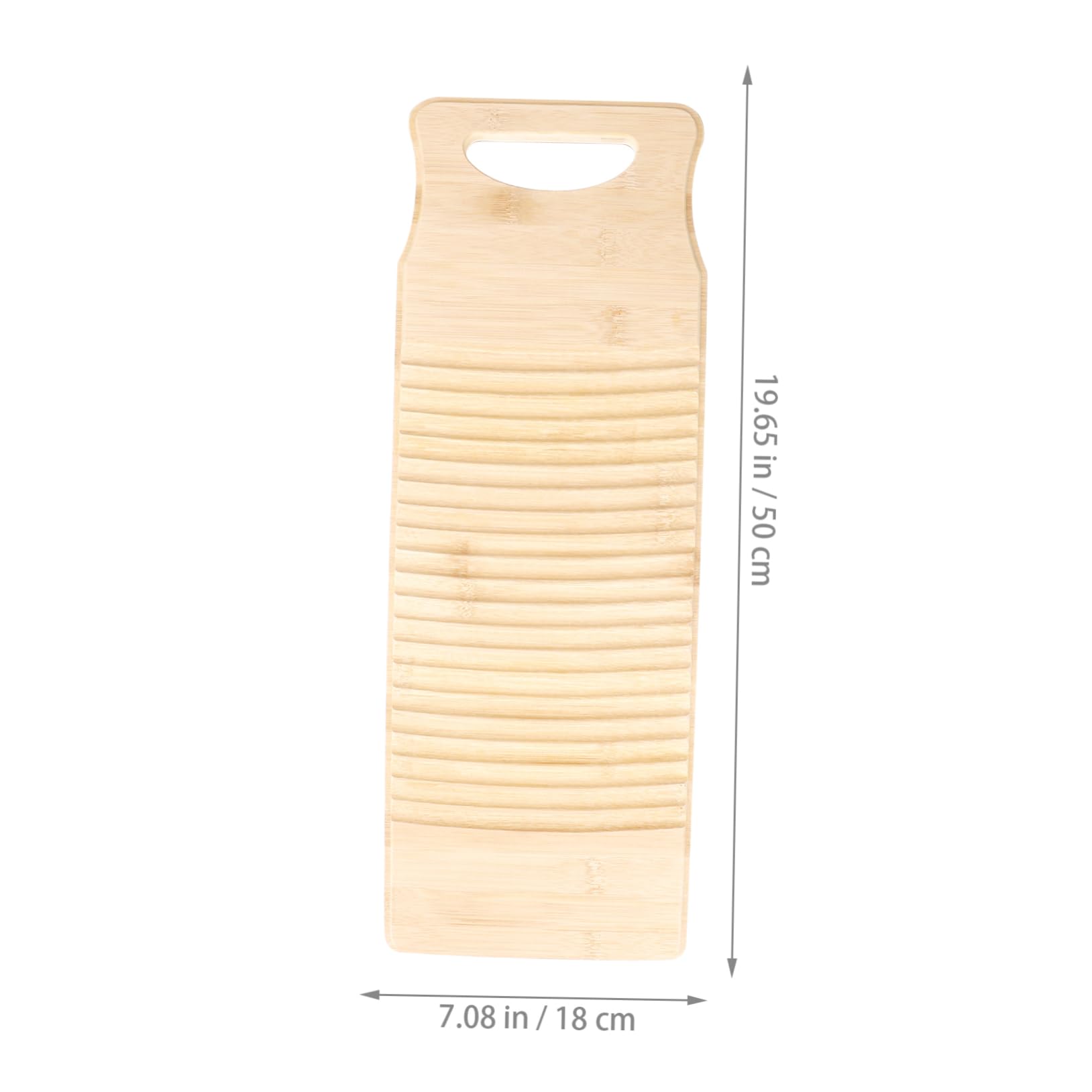 PartyKindom ASSE per Lavare in bambù 50x18x1,8cm Antiscivolo Superficie Liscia e Texture Ondulata per Uso Domestico e Negozio