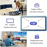 QAK WiFi Beamer AK-83 Mit 120″ Screen, 7000 Lumens Full HD 1080P Unterstützt, Wireless Bildschirm Synchronisierung, Heimkino Projektor Kompatibel TV-Stick Smartphone & Tablet HDMI USB. - 3
