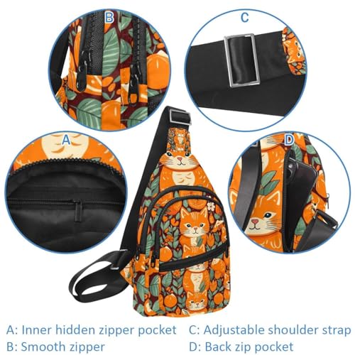 Mochila cruzada de verano transpirable riñonera cruzada multicolor gatos 2