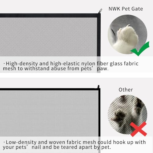 Gcffom Treppenschutzgitter Hund,Tierschutzgitter,Hundeschutzgitter Zusammenklappbar,Absperrgitter Hund,Türschutzgitter Ohne Bohren für Treppen,Türen,Flur(100 * 78cm,Schwarz)