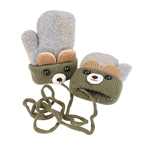 Baby Mittens Warm Mitts Infant Full Finger Gloves Magic Snow Mittens on String3