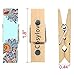 12pcs Refrigerator Magnet Clips by Cosylove-Decorative Magnetic Clips Made of Wood with Beautiful Patterns–Super Fridge Magnets for House Office Use - Display Photos,Memos, Lists, Calendars (Bohemia)