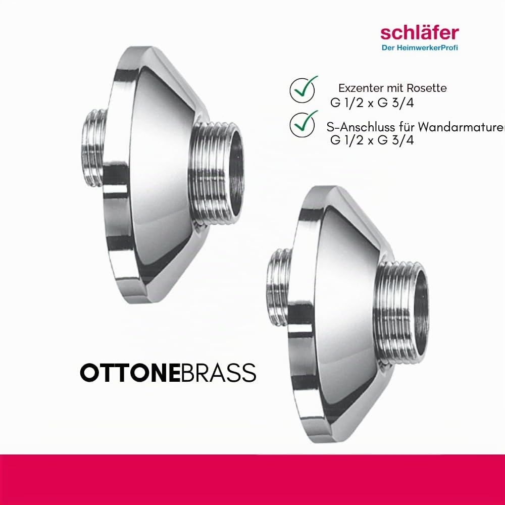 Schläfer | 3460110 - Spültisch-Zweigriffarmatur Nostalgie, Kreuzgriff Wand-Spültischbatterie für Küchenspüle, mit Schwenkbarem S-Auslauf, Küchenarmatur, Wasserhahn Waschbecken