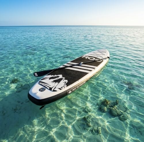 Image of Roc Inflatable Stand Up Paddle Board with Premium SUP Paddle Board Accessories, Wide Stable Design, Non-Slip Comfort Deck for Youth & Adults