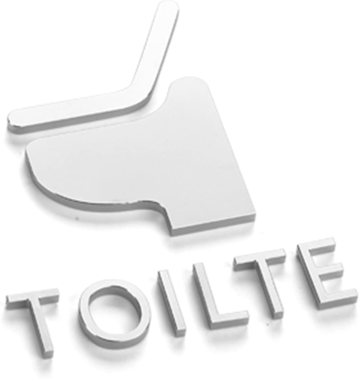 Toilet Panel, Brushed Aluminum Bathroom Door Panel, Bathroom Door Decoration, for Office or Business Bathroom Toilet (B) (B)