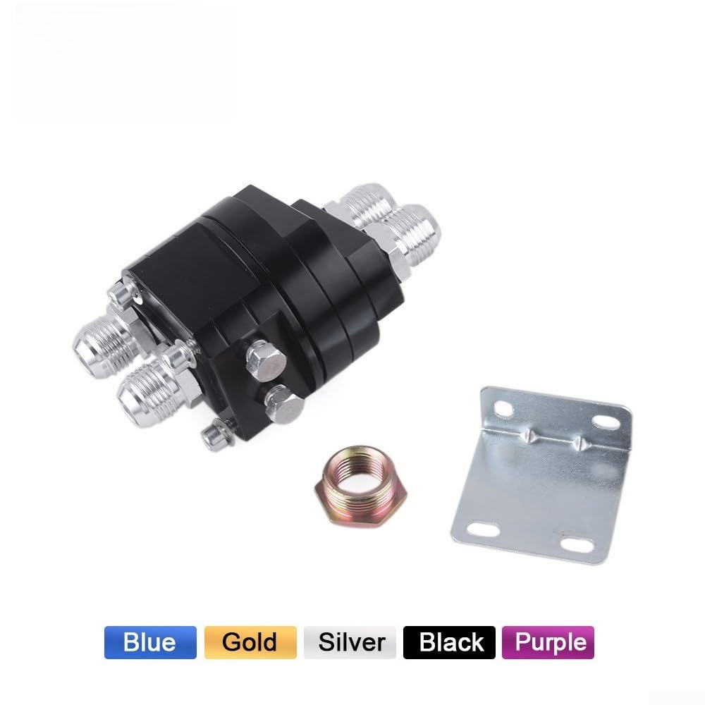 Adaptador de filtro de aceite para sándwich, cambio de 3/4 x 16, 20 x 1,5 cm, adaptador de rosca de aluminio para enfriador de aceite, montaje para coches, camiones (negro)