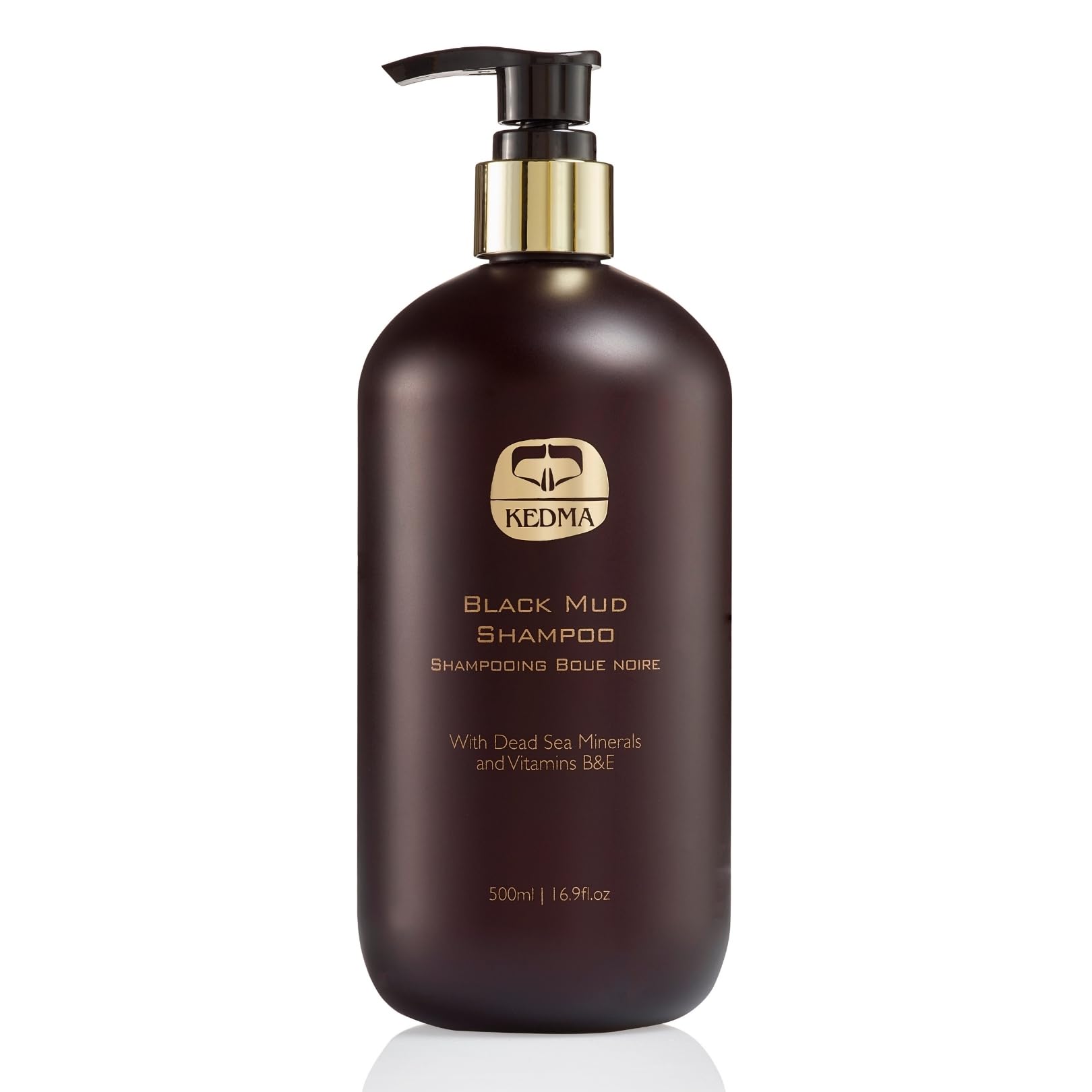 Kedma - Black Mud Shampoo - For Oily and Irritated Scalp - Cleansing, Purifying, and Revitalizing - With Dead Sea Minerals - 500ml