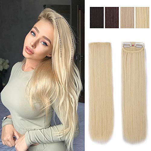AISI BEAUTY 1PCS Invisible Hairpin Hairpiece for Thinning Hair Adding Hair Volume Synthetic Fluffy Short Straight Fake Hair Clip in Hair Extensions