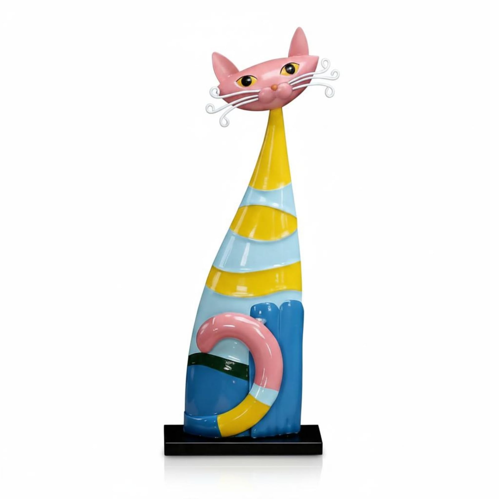 Amazon.co.jp: Qialexicon 抽象猫の置物 抽象デザイン 北欧風猫