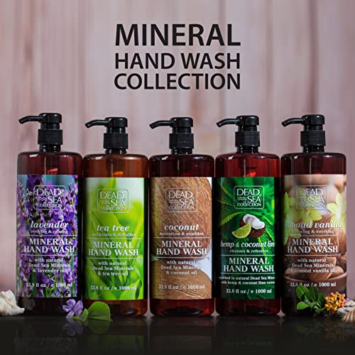 Image of Dead Sea Collection Hand Soap Pump Coconut - Hand Wash Liquid with Dead Sea Minerals and Coconut Oil - All Skin Types Moisturizing & Nourishing - Pack of 2 (33.8 Fl Oz Each) - 67.6 Fl Oz