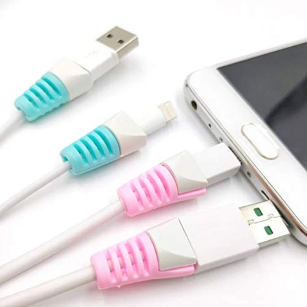 Crysendo Flexible Spiral Tube Cable Protector | Wire Cord Charger Protectors for Apple iPod/iPhone/iPad/Apple Watch/Samsung/Android USB (Pack of 4 | Multicolor) (B0C718G4VH) Amazon Price History, Amazon Price Tracker