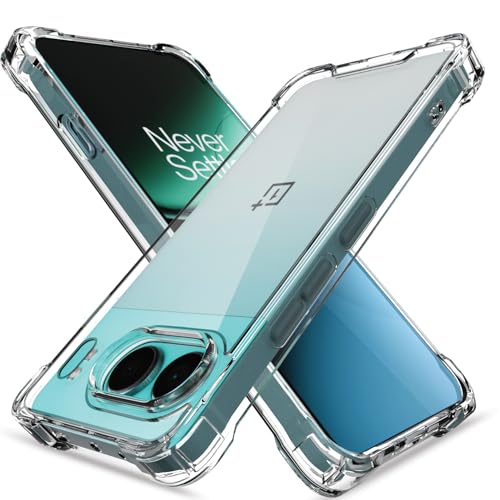Image of Pikkme Back Cover for OnePlus Nord 4 5G PC + TPU Clear Transparent Raised Edges Shockproof Protective Phone Bumper Case(Transparent)