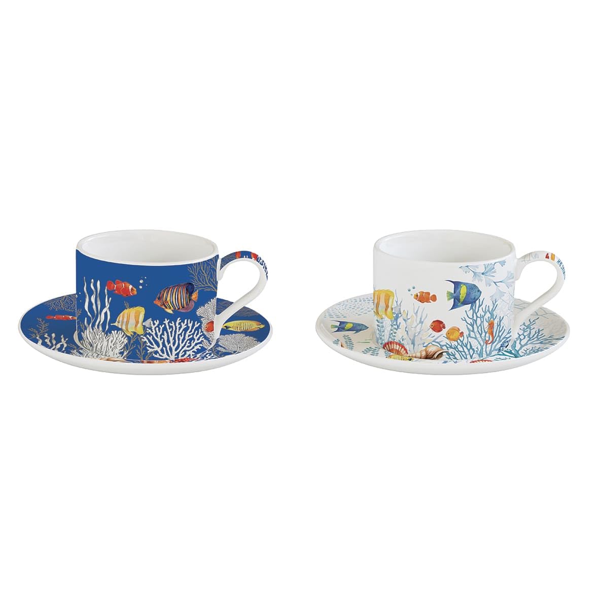 Coffret 2 Tasses à Déjeuner En Porcelaine 24 Cl - Easy Life - Pour Café, Thé - Design Simple Et élégant