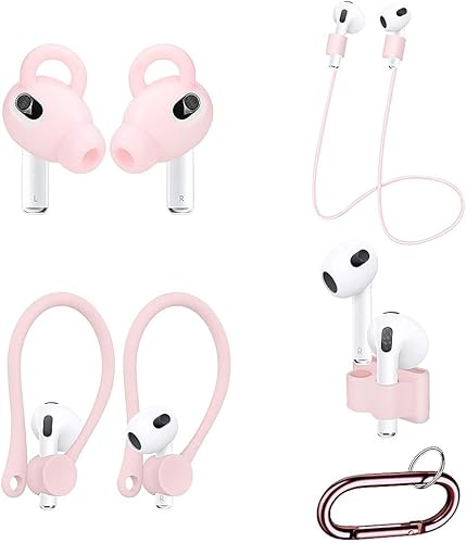 SaharaCase - Kit de accesorios de silicona para Apple AirPods 3 (3 generación 2021) resistente Protección de cuerpo completo, agarre antideslizante,