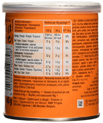 Pringles paprika 40 gr 12x | Peso totale 480 gr