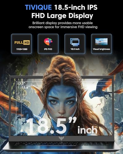 ACEMAGIC 2025 18.5-Inch Laptop, 8000mAh Battery, Twin Lake N150 Processor (Up to 3.6 GHz), 16GB DDR4 RAM, 512GB SSD (Expandable up to 2TB), 5G WiFi, Bluetooth 5.0, HDMI, USB 3.2, Type-C - Afbeelding 5